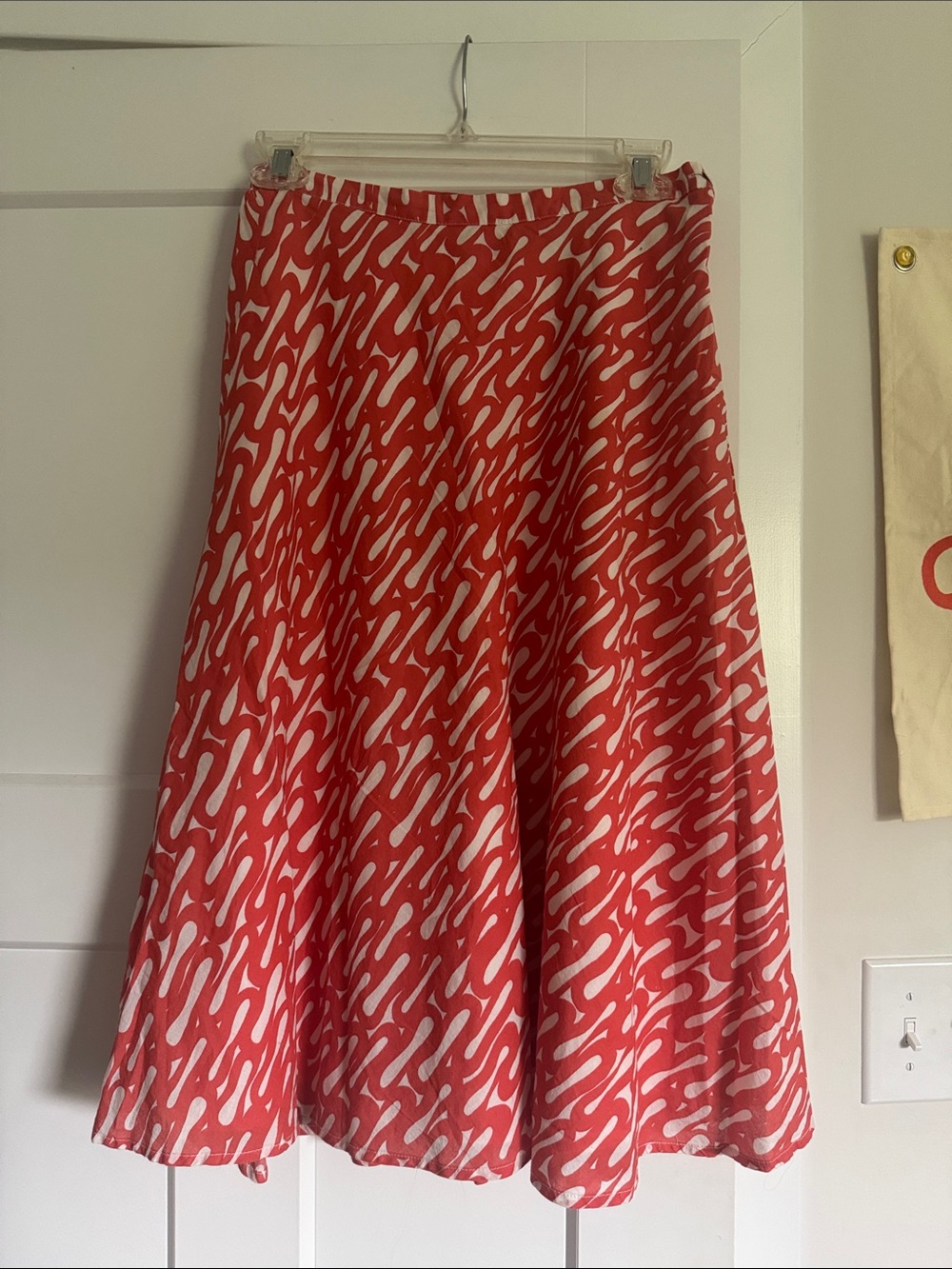 Coral Printed A-Line Skirt